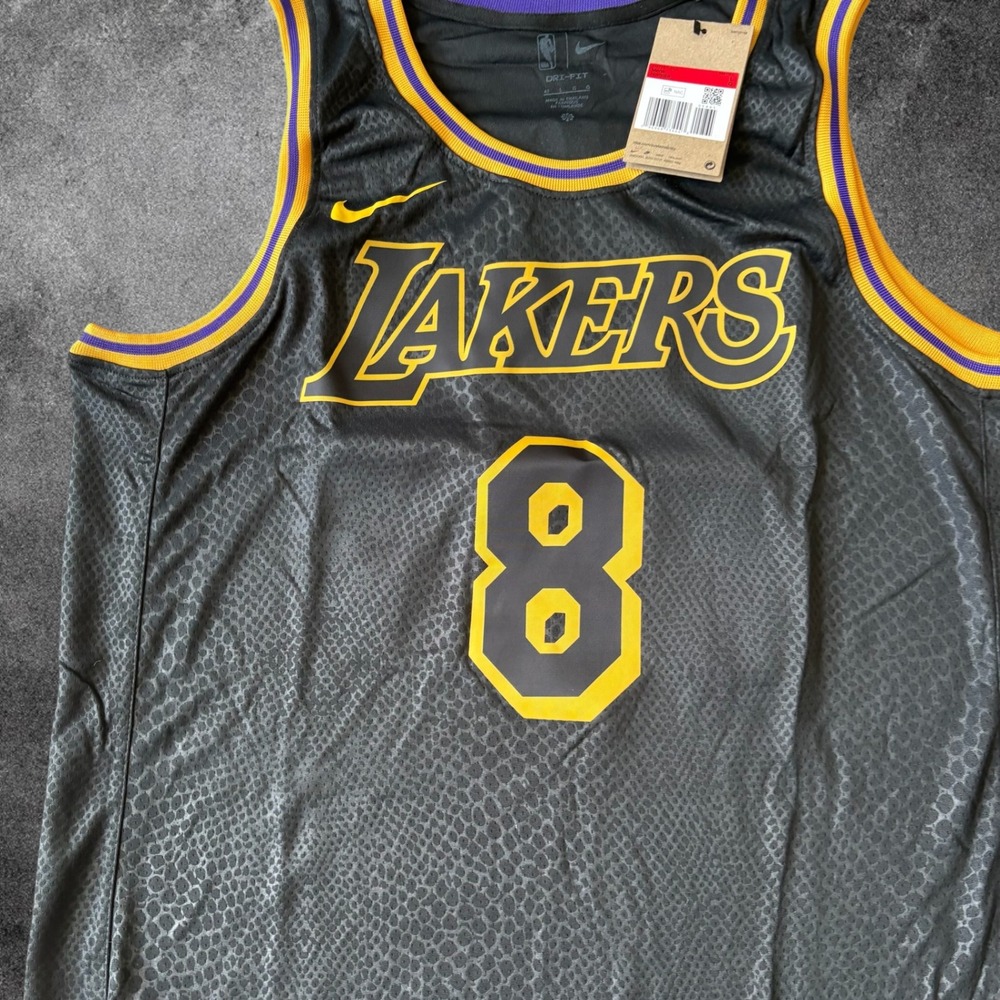 Nike Kobe Bryant Lakers Black Mamba City Edition Jersey 8 24 FN7297-010 Mens L - Picture 5 of 8